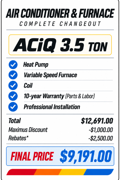 AC and Furnace Pricing